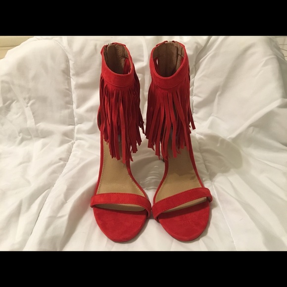 Steve Madden Shoes - Steve Madden Fringe Suede Stilettos size 8